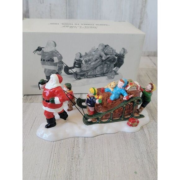 Dept 56 54862 Santa Comes To Town, 1996 snow village accessory Xmas - Picture 1 of 8
